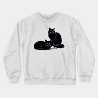 Two Black Cats Crewneck Sweatshirt